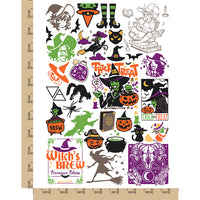 Wicked Witch Spell Potion Halloween Temporary Tattoo Water Resistant Fake Body Art Set Collection