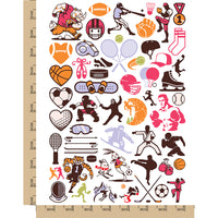 Competitive Athletic Sports Temporary Tattoo Water Resistant Fake Body Art Set Collection