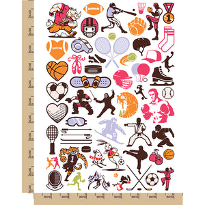 Competitive Athletic Sports Temporary Tattoo Water Resistant Fake Body Art Set Collection