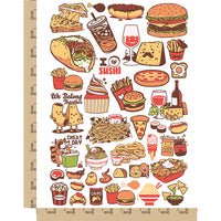 Delicious Yummy Foods Temporary Tattoo Water Resistant Fake Body Art Set Collection