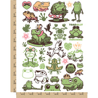 Frogs Toads Amphibians Temporary Tattoo Water Resistant Fake Body Art Set Collection
