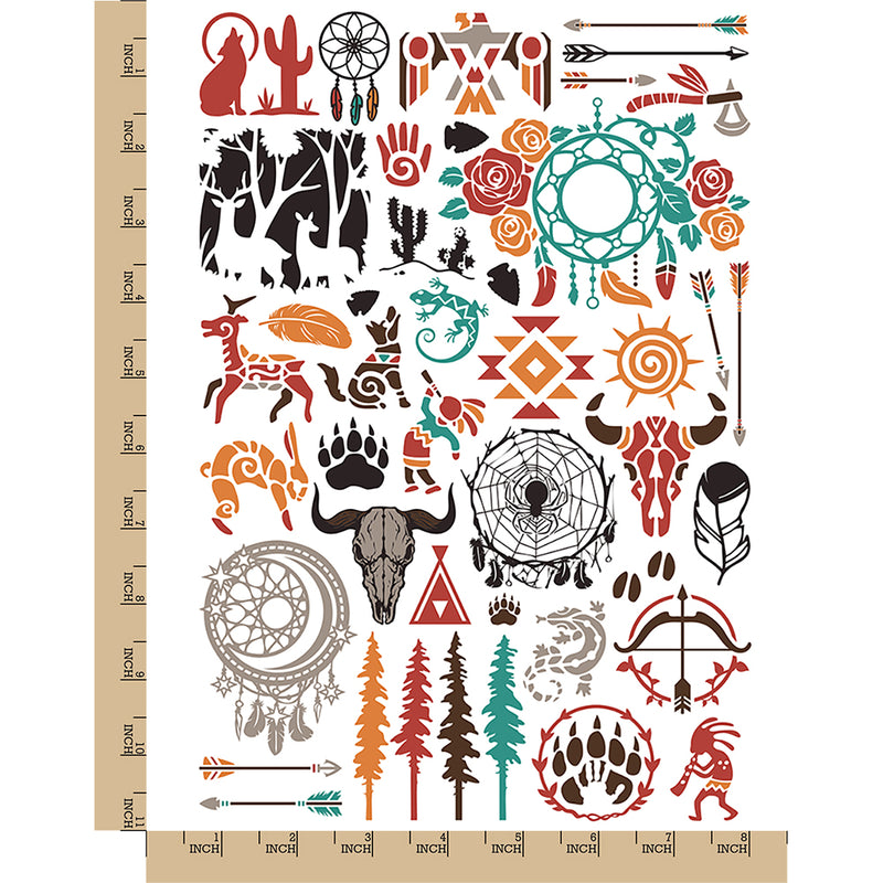 Southwest Native American Temporary Tattoo Water Resistant Fake Body Art Set Collection