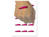Classic Sports Car Fast Vehicle Temporary Tattoo Water Resistant Fake Body Art Set Collection (1 Sheet)