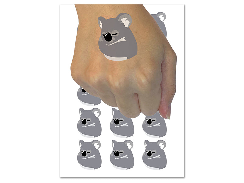 Baby Pocket Koala Sleeping Temporary Tattoo Water Resistant Fake Body Art Set Collection (1 Sheet)