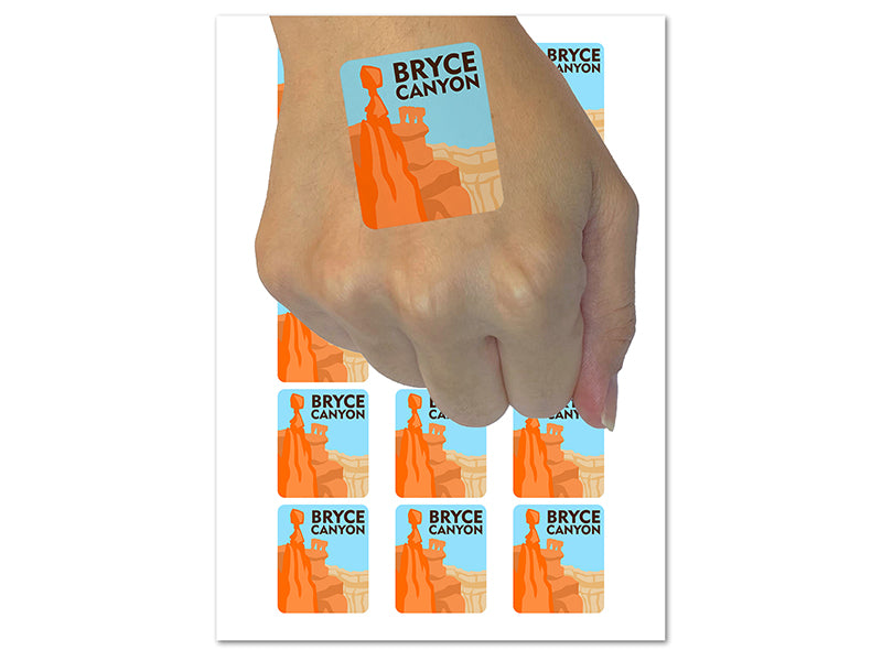 Destination Bryce Canyon National Park Temporary Tattoo Water Resistant Fake Body Art Set Collection (1 Sheet)