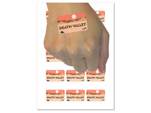 Destination Death Valley Desert National Park Temporary Tattoo Water Resistant Fake Body Art Set Collection (1 Sheet)