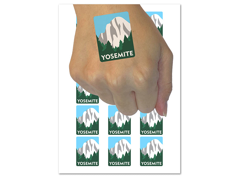 Destination Yosemite National Park Forest Temporary Tattoo Water Resistant Fake Body Art Set Collection (1 Sheet)