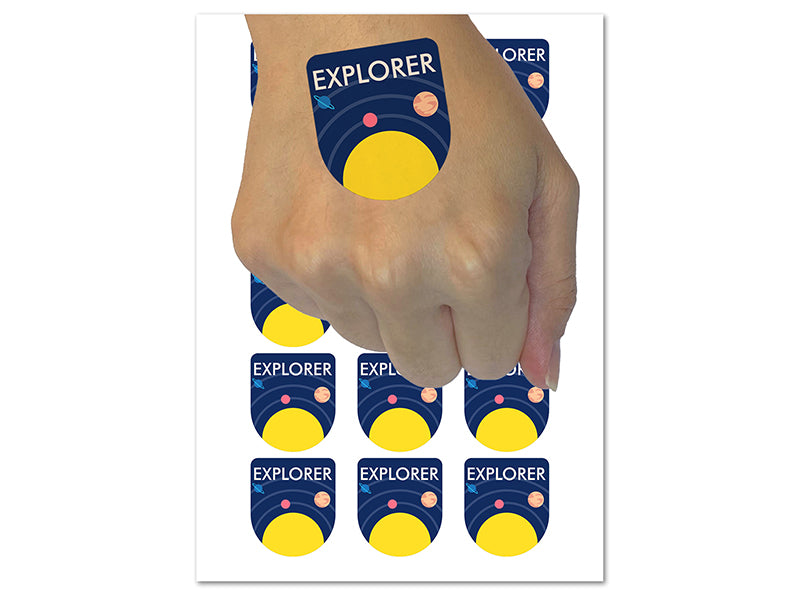Explorer Space Solar System Science Temporary Tattoo Water Resistant Fake Body Art Set Collection (1 Sheet)