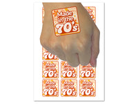 Made in the 70s Retro Vintage 1970 Temporary Tattoo Water Resistant Fake Body Art Set Collection (1 Sheet)