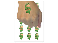 Pocket Frog Shy Toad Funny Temporary Tattoo Water Resistant Fake Body Art Set Collection (1 Sheet)