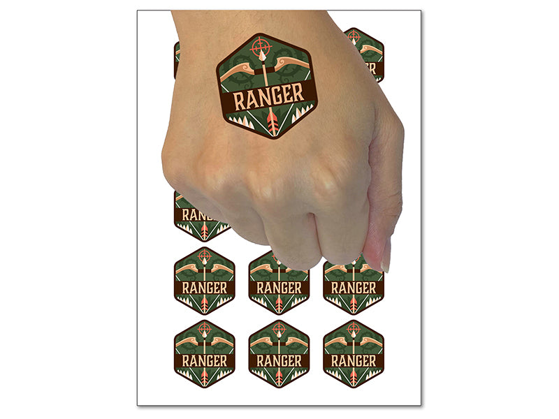 RPG Class Ranger Bow Games Fantasy Gaming Temporary Tattoo Water Resistant Fake Body Art Set Collection (1 Sheet)