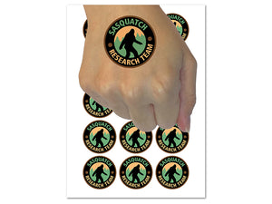 Sasquatch Research Team Bigfoot Cryptid Temporary Tattoo Water Resistant Fake Body Art Set Collection (1 Sheet)