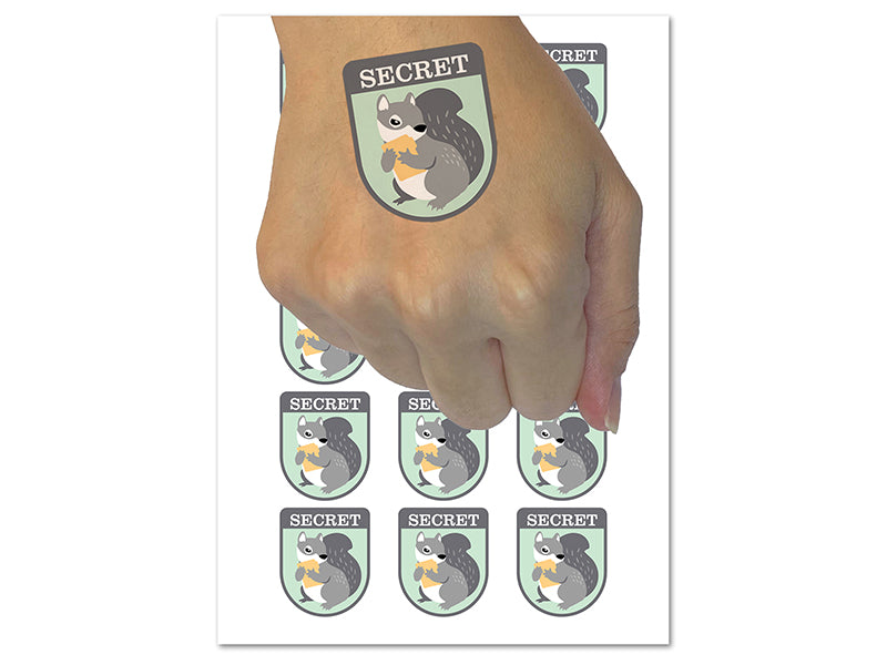 Secret Squirrel Stuff Temporary Tattoo Water Resistant Fake Body Art Set Collection (1 Sheet)