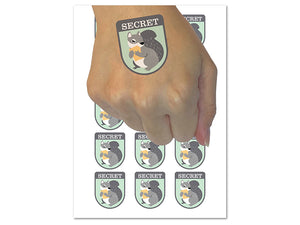 Secret Squirrel Stuff Temporary Tattoo Water Resistant Fake Body Art Set Collection (1 Sheet)