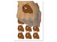 Sleeping Pocket Bear Temporary Tattoo Water Resistant Fake Body Art Set Collection (1 Sheet)