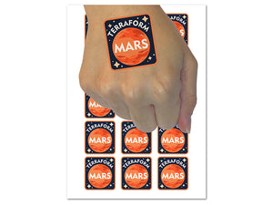 Terraform Mars Planet Space Earth Temporary Tattoo Water Resistant Fake Body Art Set Collection (1 Sheet)