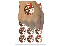 Cute Kawaii Chocolate Milk Carton Temporary Tattoo Water Resistant Fake Body Art Set Collection (1 Sheet)