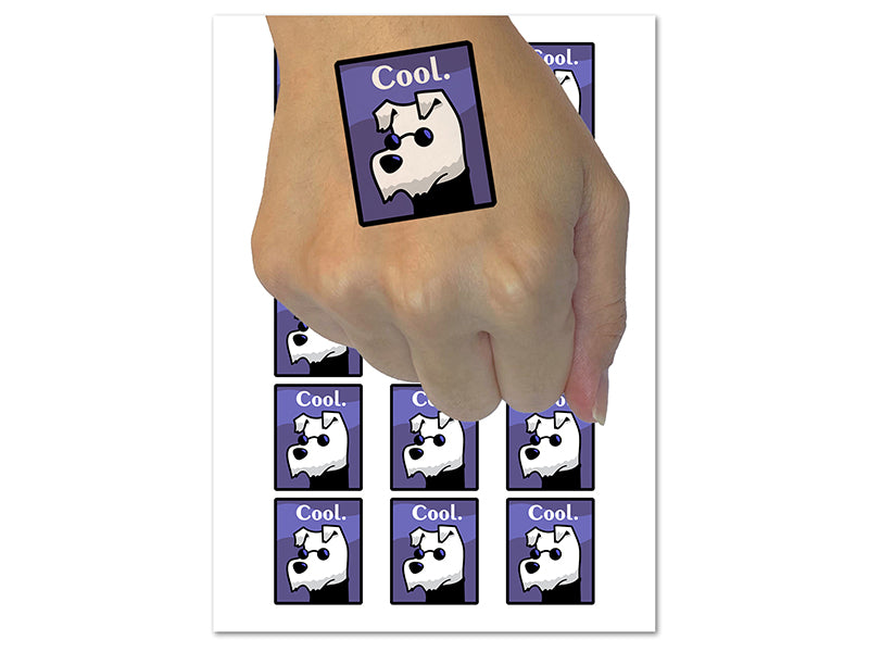 Really Cool Jazz Dog Schnauzer Temporary Tattoo Water Resistant Fake Body Art Set Collection (1 Sheet)