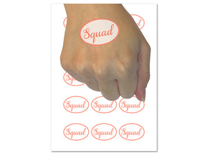 Wedding Squad Party Group Temporary Tattoo Water Resistant Fake Body Art Set Collection (1 Sheet)