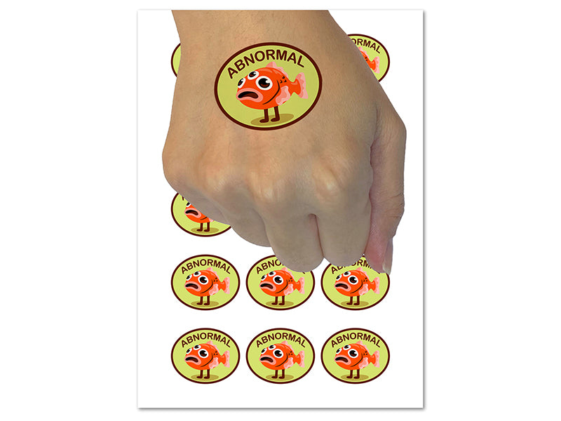 Abnormal Three Eyed Fish Mutation Temporary Tattoo Water Resistant Fake Body Art Set Collection (1 Sheet)