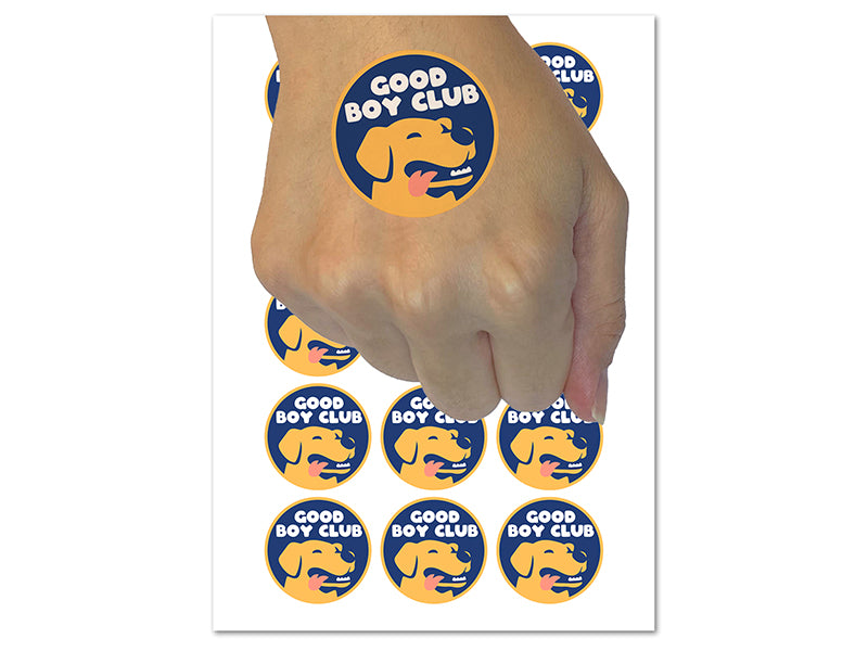 Good Boy Club Dog Pet Temporary Tattoo Water Resistant Fake Body Art Set Collection (1 Sheet)