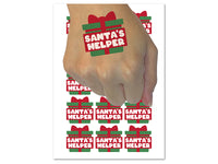 Santa's Helper Christmas Parent Gift Temporary Tattoo Water Resistant Fake Body Art Set Collection (1 Sheet)