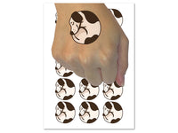 Sleeping Dog Curled Up Ball Temporary Tattoo Water Resistant Fake Body Art Set Collection (1 Sheet)