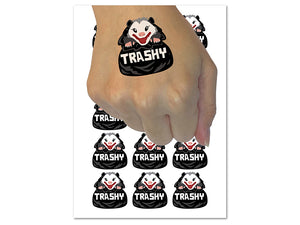 Trashy Opossum in Trash Garbage Bag Temporary Tattoo Water Resistant Fake Body Art Set Collection (1 Sheet)