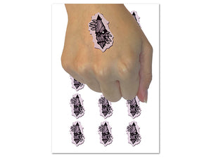 Creepy Skeleton Monster Tearing Through Hole Temporary Tattoo Water Resistant Fake Body Art Set Collection (1 Sheet)