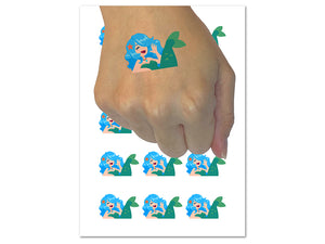 Cute Mermaid Sitting in Pocket Temporary Tattoo Water Resistant Fake Body Art Set Collection (1 Sheet)
