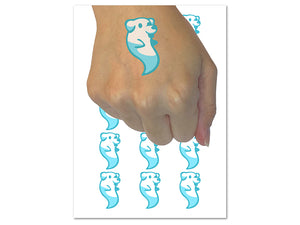 Ghost of Cute Dog Puppy Temporary Tattoo Water Resistant Fake Body Art Set Collection (1 Sheet)