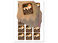 Live Loaf Loathe Funny Cat Grumpy Temporary Tattoo Water Resistant Fake Body Art Set Collection (1 Sheet)