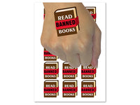 Read Banned Books Temporary Tattoo Water Resistant Fake Body Art Set Collection (1 Sheet)