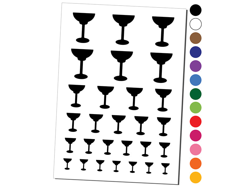 Margarita Glass Temporary Tattoo Water Resistant Fake Body Art Set Collection