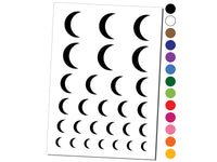 Moon Partial Temporary Tattoo Water Resistant Fake Body Art Set Collection