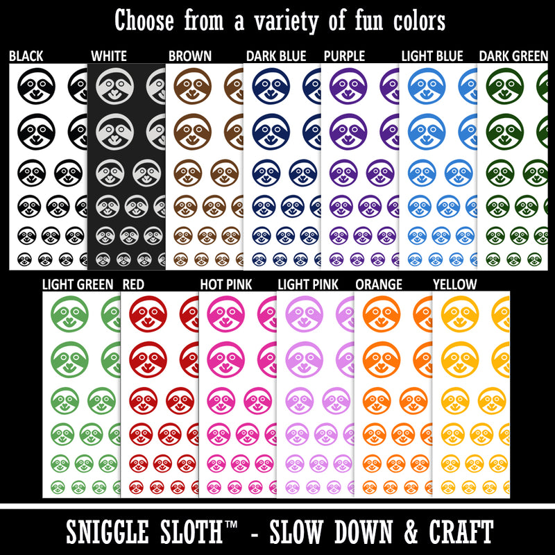 Sloth Face Temporary Tattoo Water Resistant Fake Body Art Set Collection