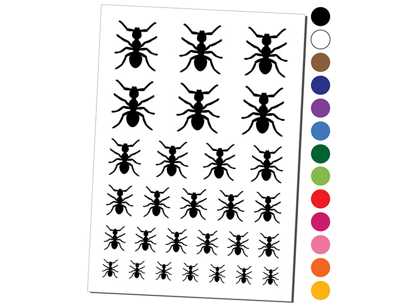 Ant Bug Temporary Tattoo Water Resistant Fake Body Art Set Collection