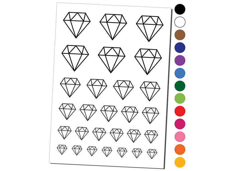 Diamond Engagement Temporary Tattoo Water Resistant Fake Body Art Set Collection