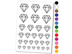 Diamond Engagement Temporary Tattoo Water Resistant Fake Body Art Set Collection