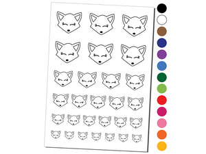 Fox Face Temporary Tattoo Water Resistant Fake Body Art Set Collection