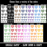 Heart with Stripes Temporary Tattoo Water Resistant Fake Body Art Set Collection