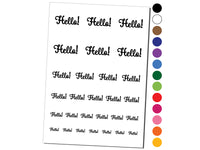 Hello Cursive Temporary Tattoo Water Resistant Fake Body Art Set Collection