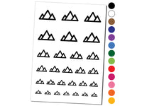 Mountain Range Temporary Tattoo Water Resistant Fake Body Art Set Collection