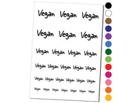 Vegan Text Temporary Tattoo Water Resistant Fake Body Art Set Collection
