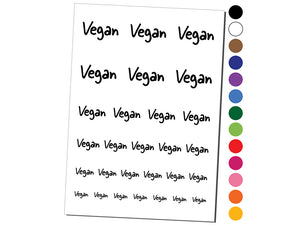 Vegan Text Temporary Tattoo Water Resistant Fake Body Art Set Collection