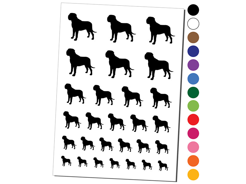 English Mastiff Dog Solid Temporary Tattoo Water Resistant Fake Body Art Set Collection