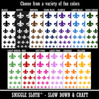 Fleur de Lis Solid Temporary Tattoo Water Resistant Fake Body Art Set Collection