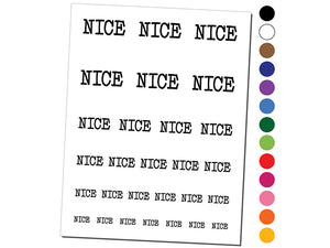 Nice Fun Text Temporary Tattoo Water Resistant Fake Body Art Set Collection