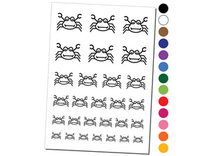 Silly Crab Temporary Tattoo Water Resistant Fake Body Art Set Collection