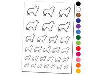 Australian Shepherd Dog Aussie Outline Temporary Tattoo Water Resistant Fake Body Art Set Collection